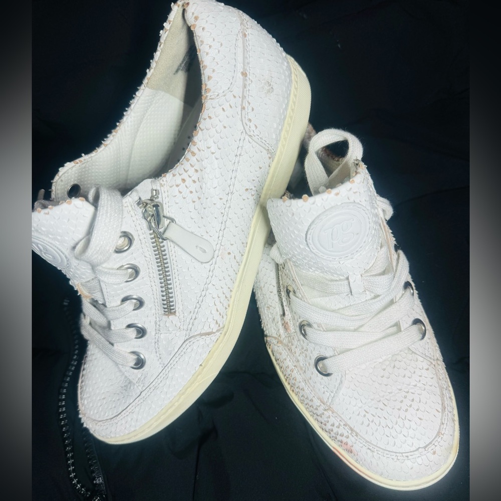 PAUL GREEN Supersoft Leather Sneakers offwhite